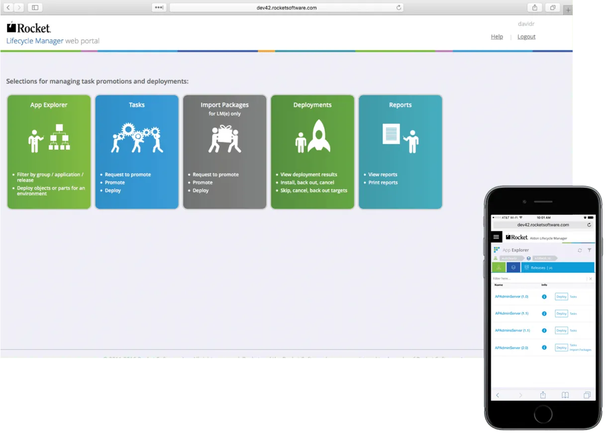 Rocket aldon change management software process